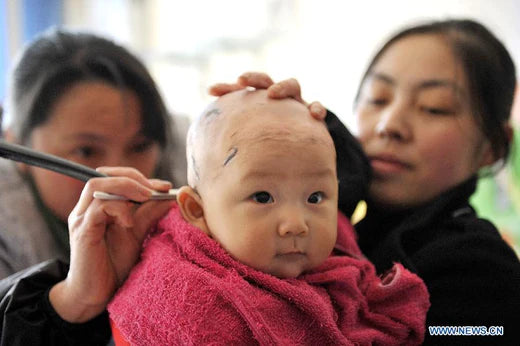 The first haircut in China!